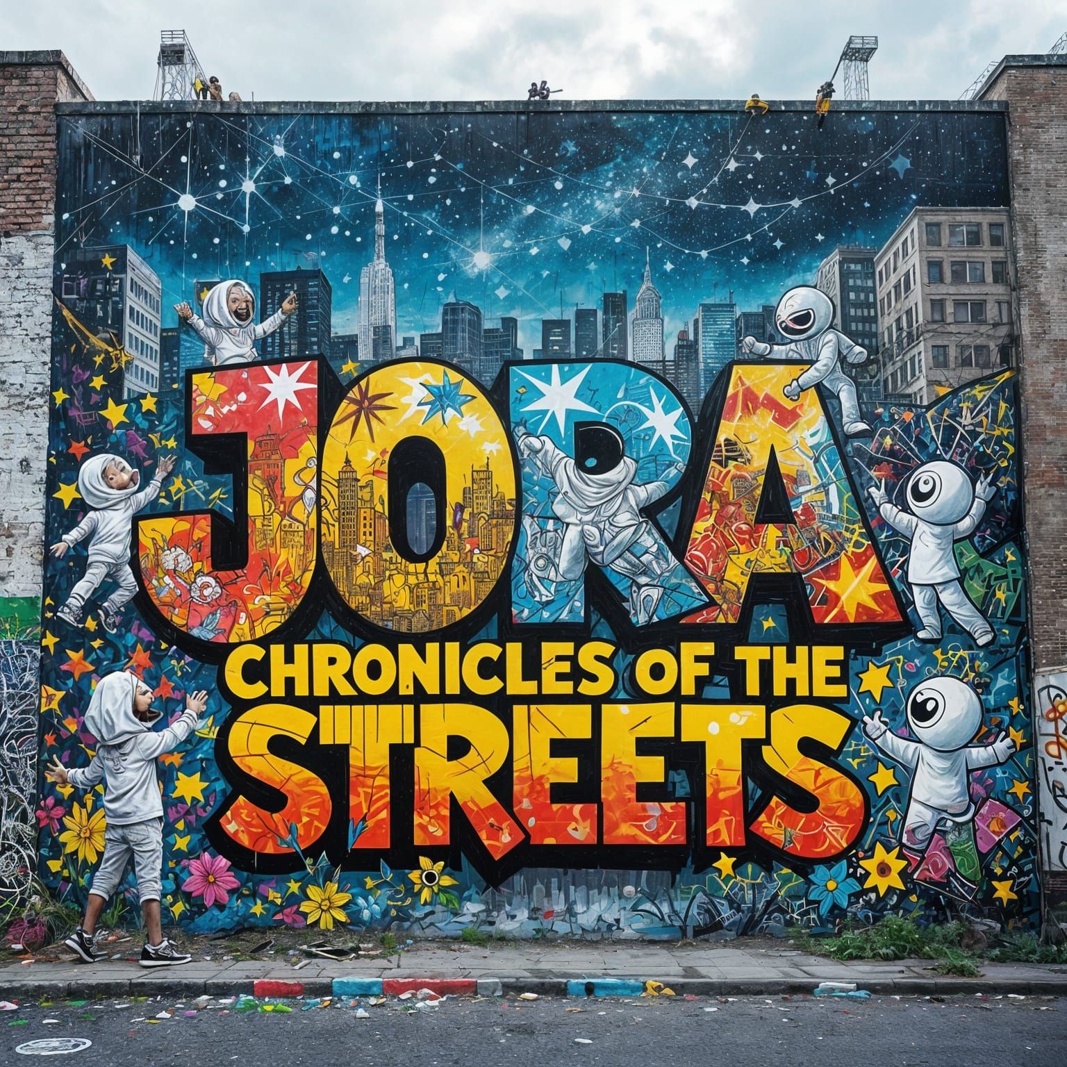 JORA: Epic Graffiti Mural of Urban Dreams