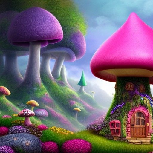 Enchanting Gnome House in Magical Forest