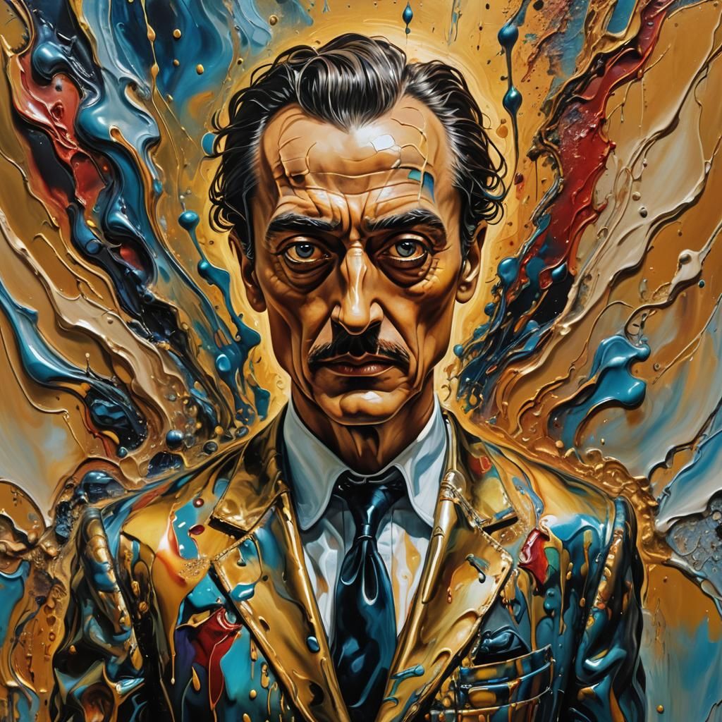 Surreal Dissident Aggressor in Melting Dreamscape