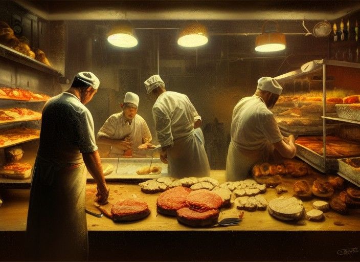 Butcher, Baker, Candlestick Maker in Pop Art Style