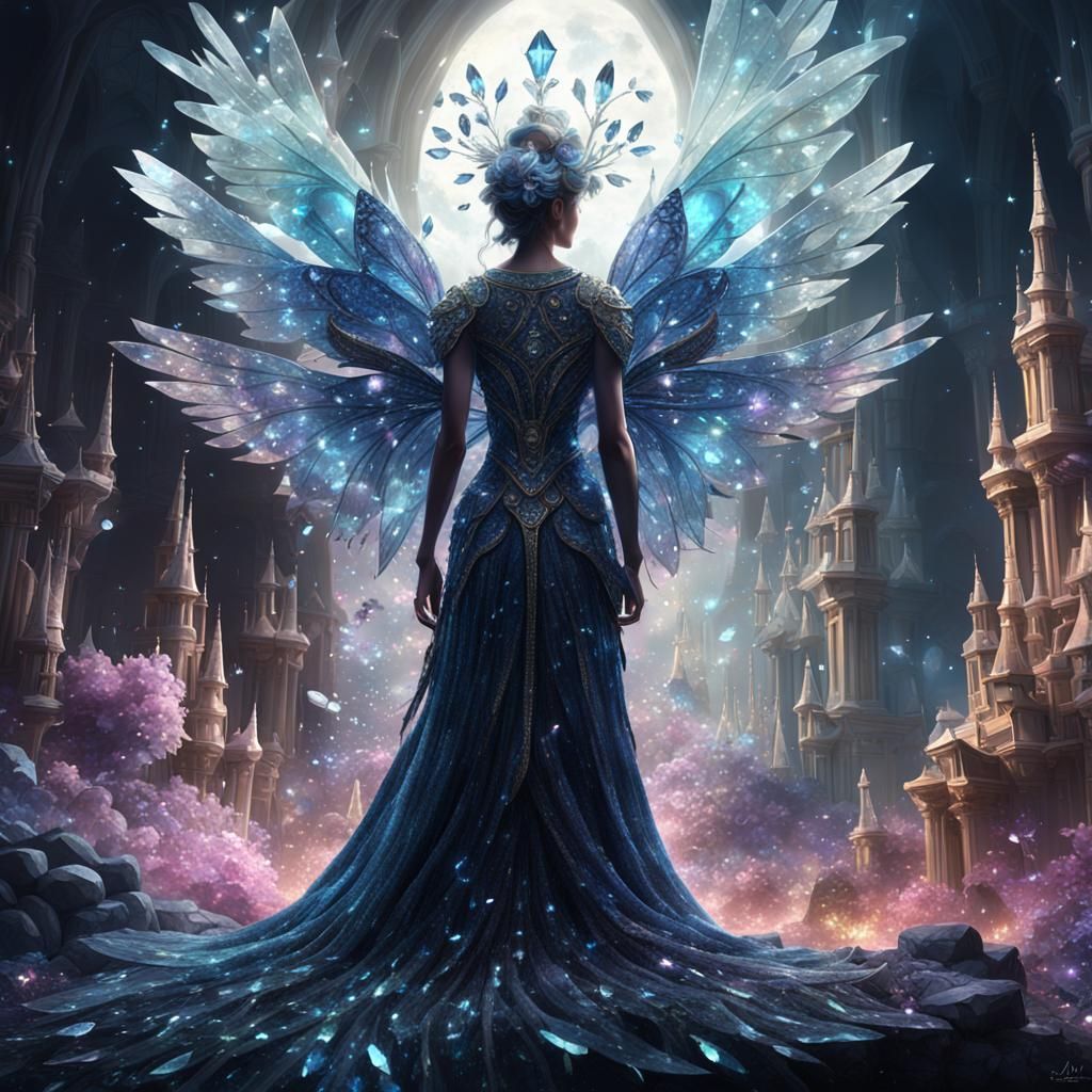 Crystalline Fairy: Epic Digital Matte Painting