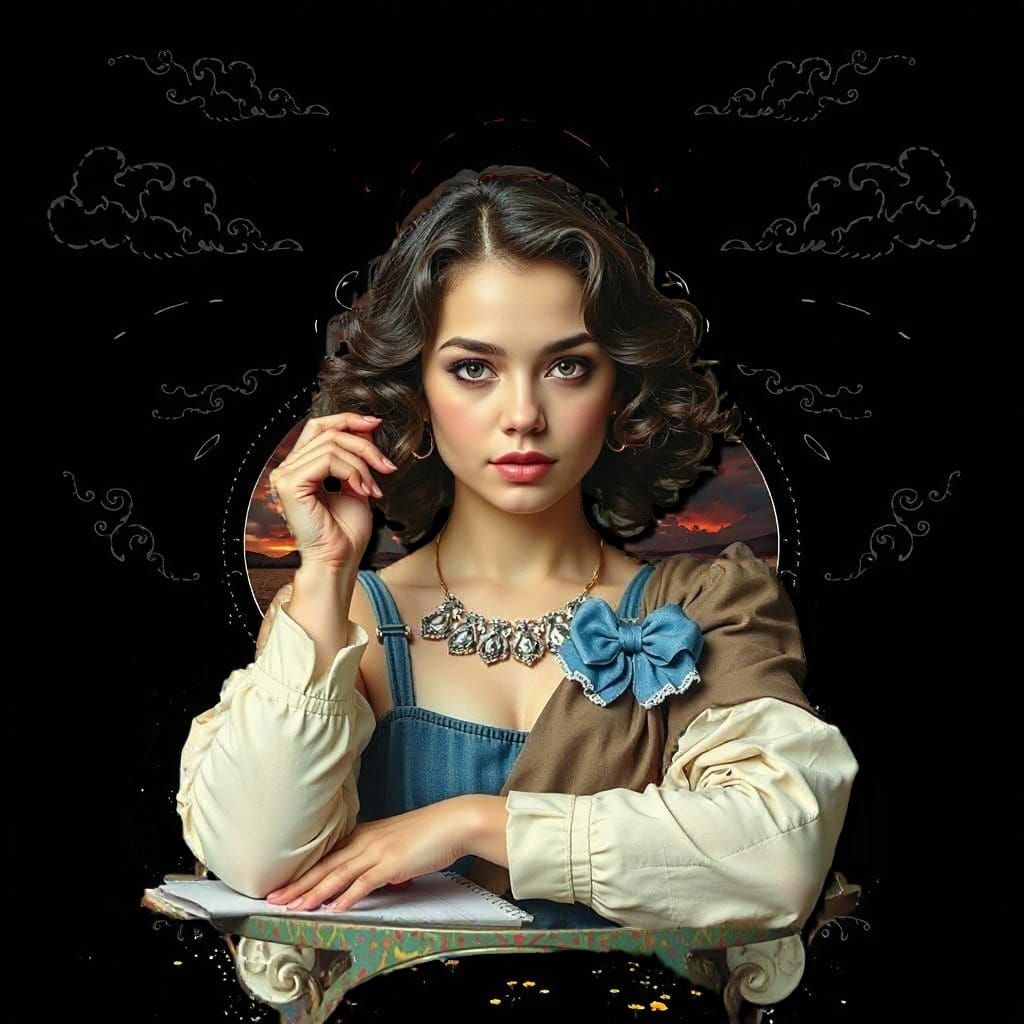 Surreal Sunny Landscape with Vibrant Sky