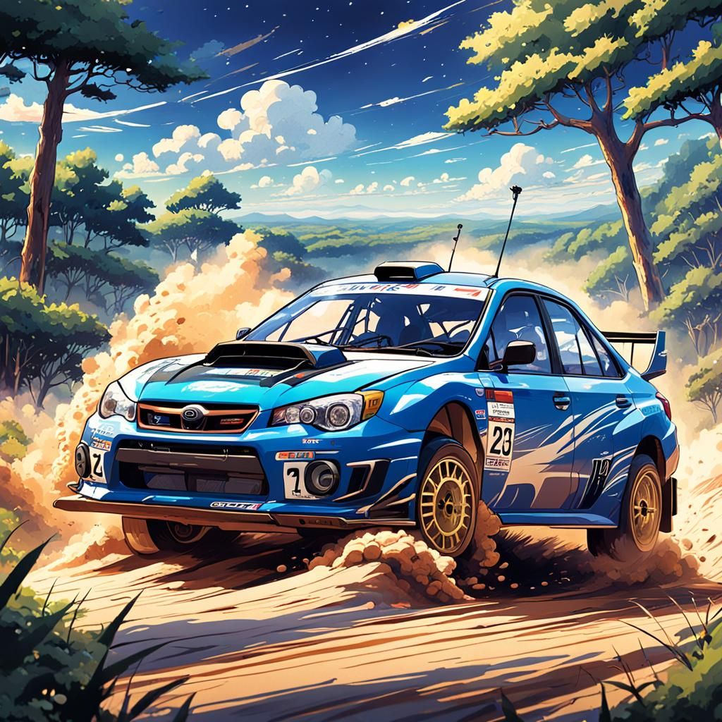 Subaru Impreza Rally Racing: Anime Key Visual