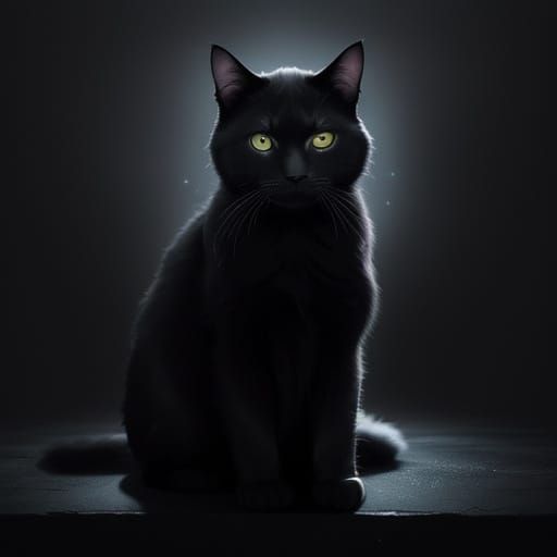 Regal Cat in Dark Cosmic Majesty