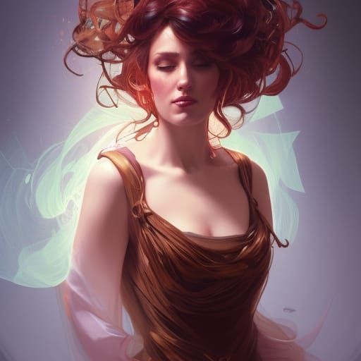 Magician Portrait with Dynamic Lighting, Digital Art