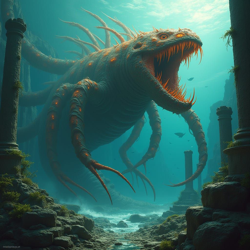 Monstrous Aquatic Behemoth Rises from the Depths