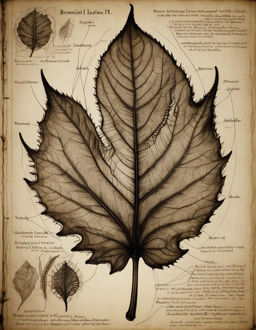Botanical Diagram in Giger Style
