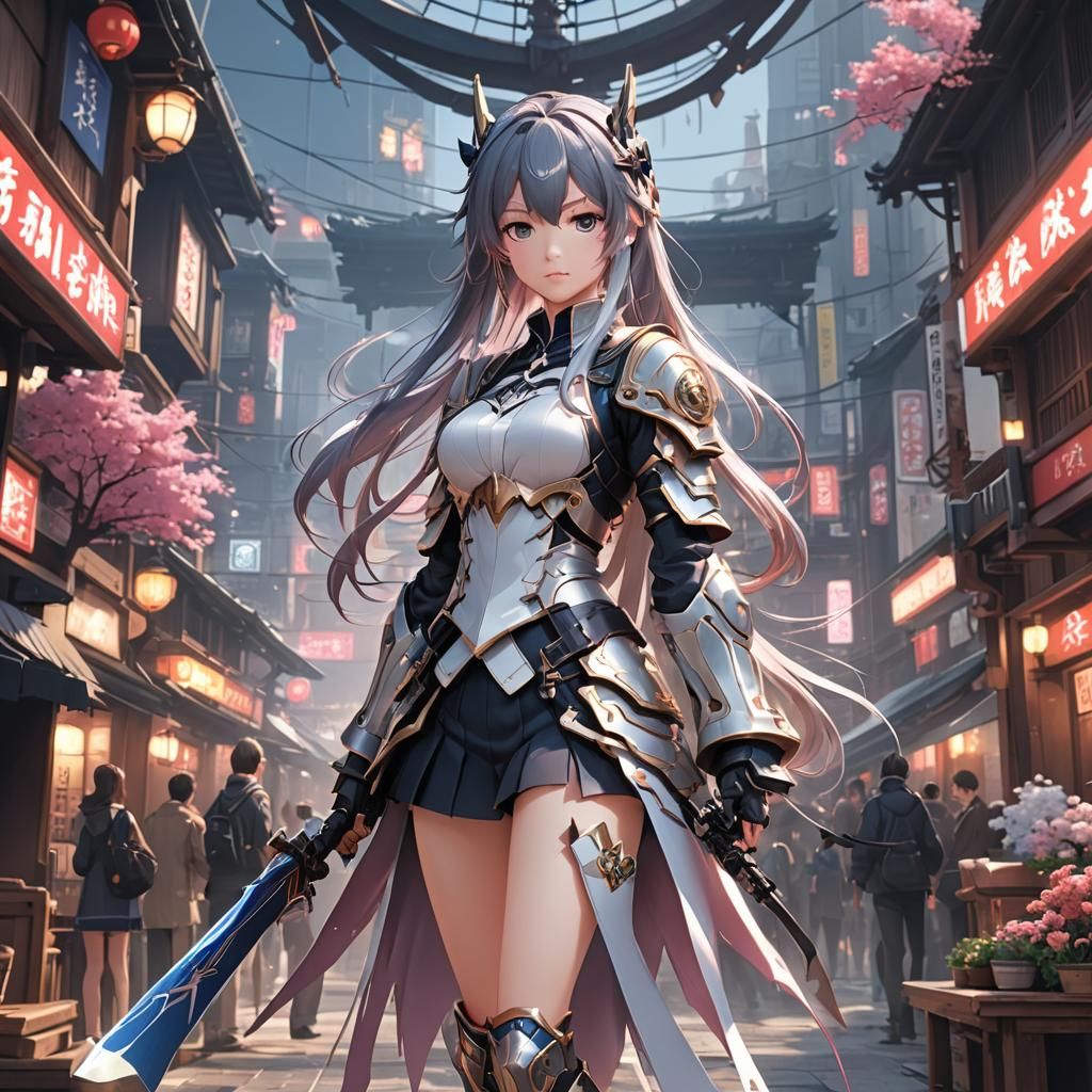 Hyperrealistic Anime Digital Art in Epic Cinematic Style