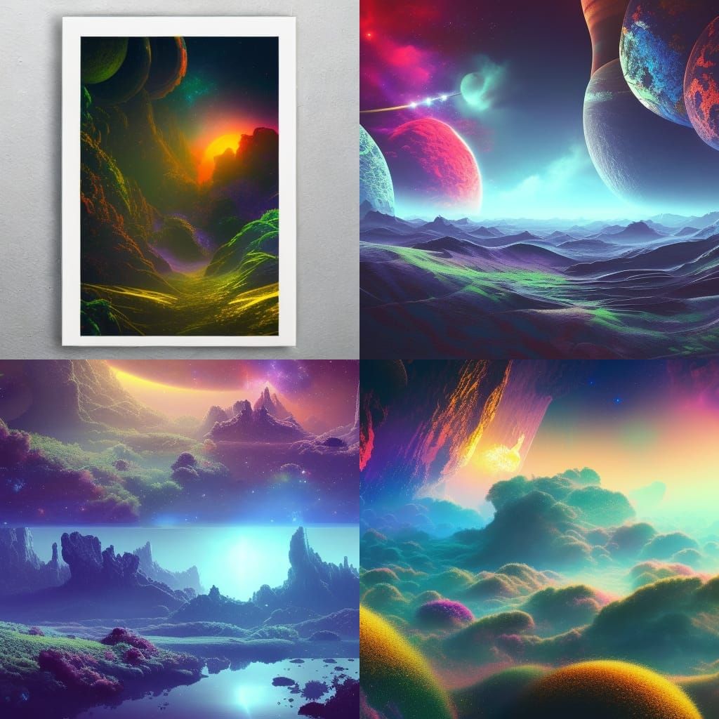 Lush Planet in Deep Space: Digital Matte Painting