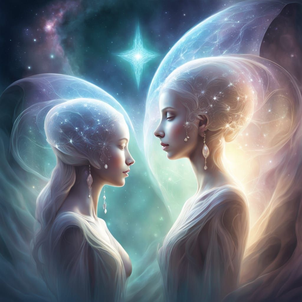 Interstellar Meeting of Light and Crystal Beings
