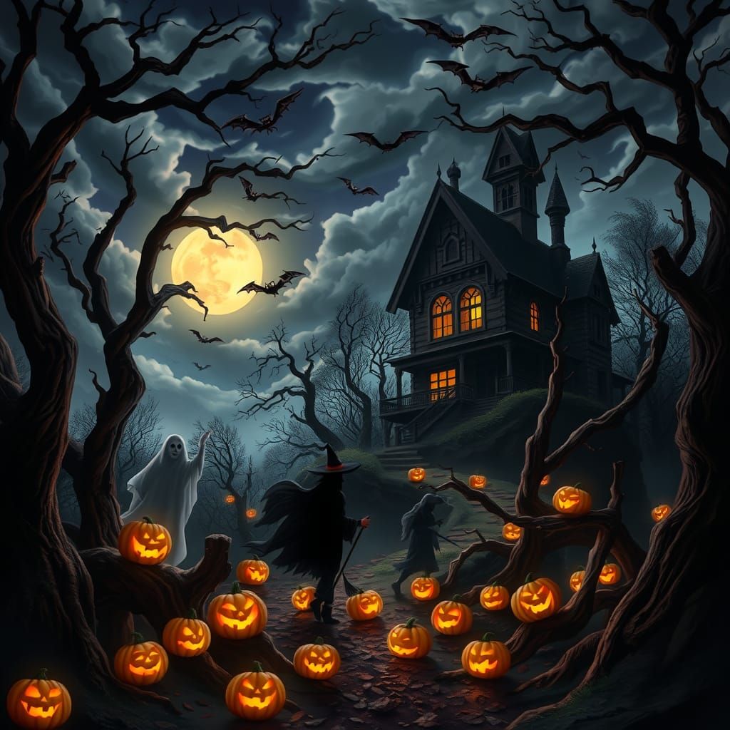 Schaurige Schatten: Das geheimnisvolle Haus im Mondlicht”