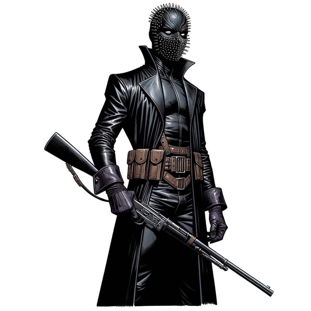 Mysterious South Asian Hero in Vintage Comic Book Style