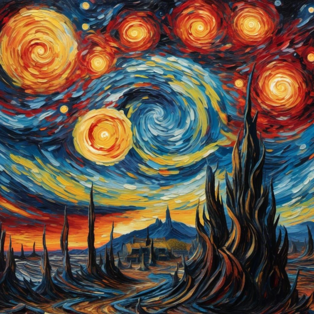 Emotional Open Doors: Van Gogh Style Portrait