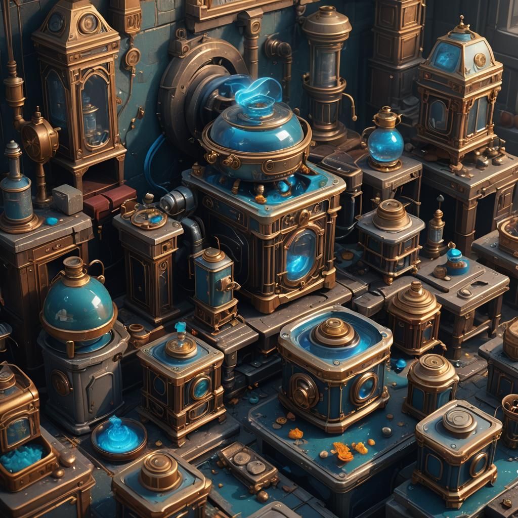 Fantastical Ultrasonic Cleaner Matte Painting in Deep Color