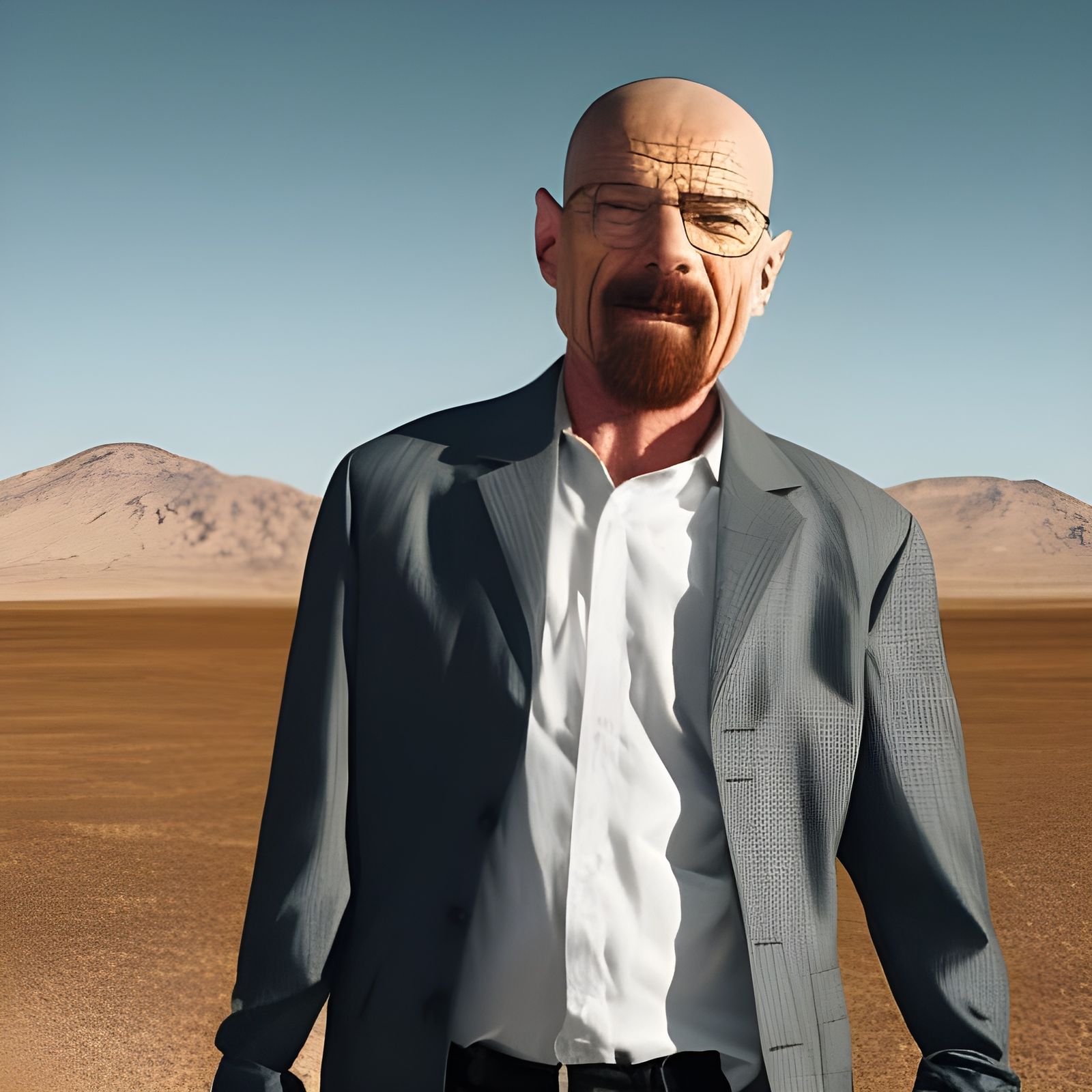 Walter White Dances in the Desert: Realistic 4K Portrait