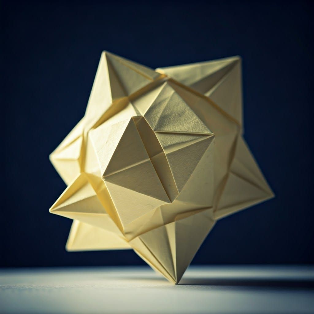 Intricate Origami Paper Craft in 8K
