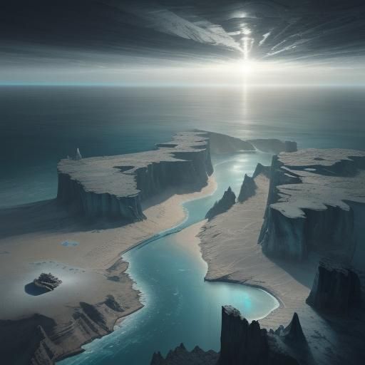 Epic Ocean Trench with Space-Time Rift