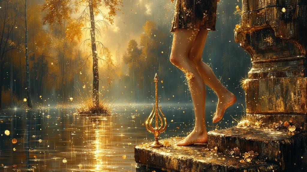 Surrealist Oil Painting Interpreting Poetry Mystically