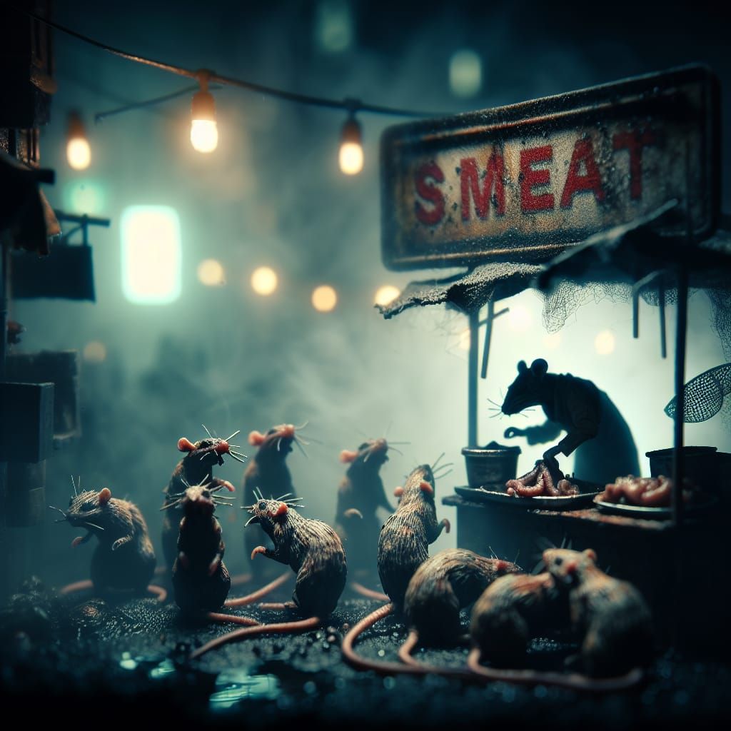 Dark City Street Vendor Serves Decaying Rats in SMEAT Feast