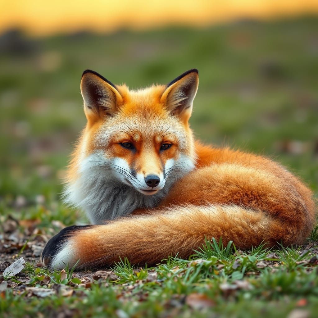 Relaxed Fox Generated by AI