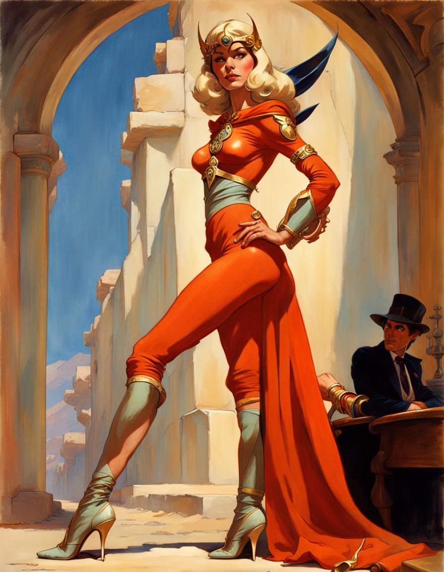 She-Ra Pin-Up in Art Nouveau Style