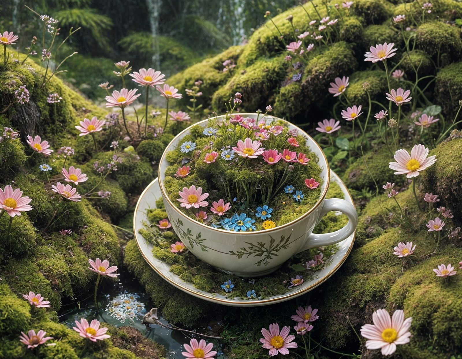 Teacup Ecosystem: Miniature Surrealism in Macro Photography