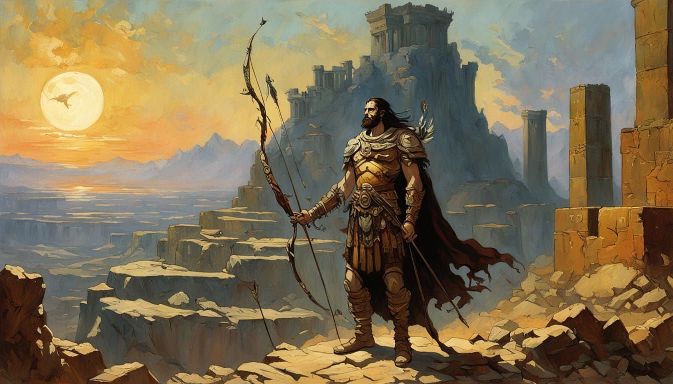 Regal Nimrod in Ancient Mesopotamian Ruins