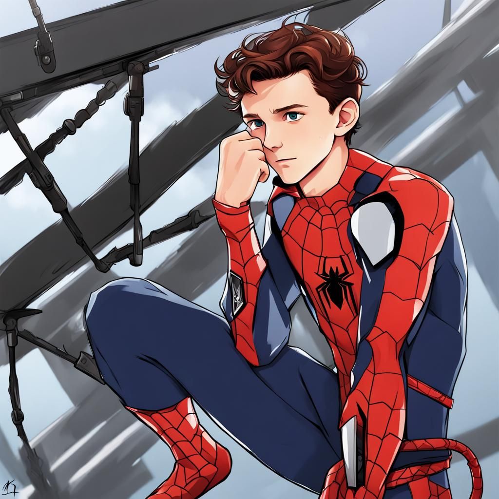 Anime-Style Digital Portrait in Manga Key Visual Style