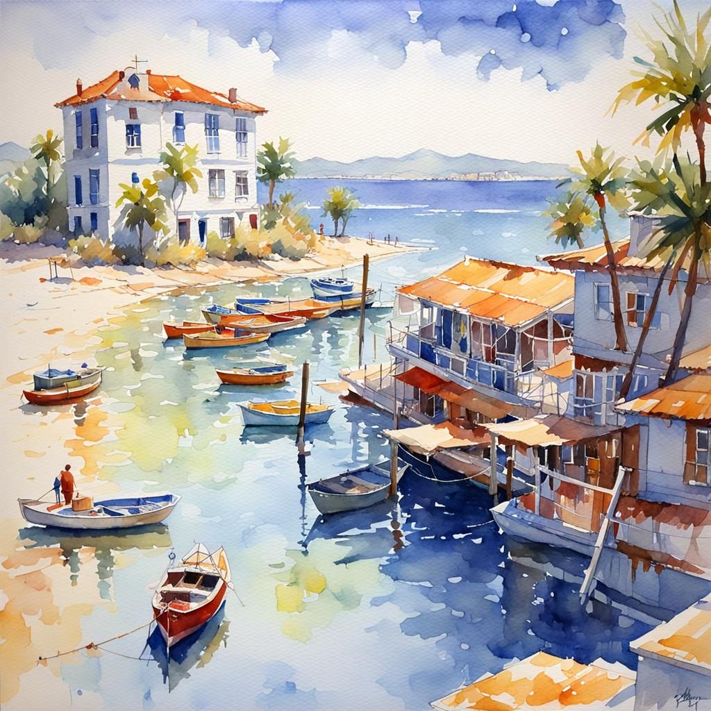 Watercolor Landscape Inspired by James Gurney