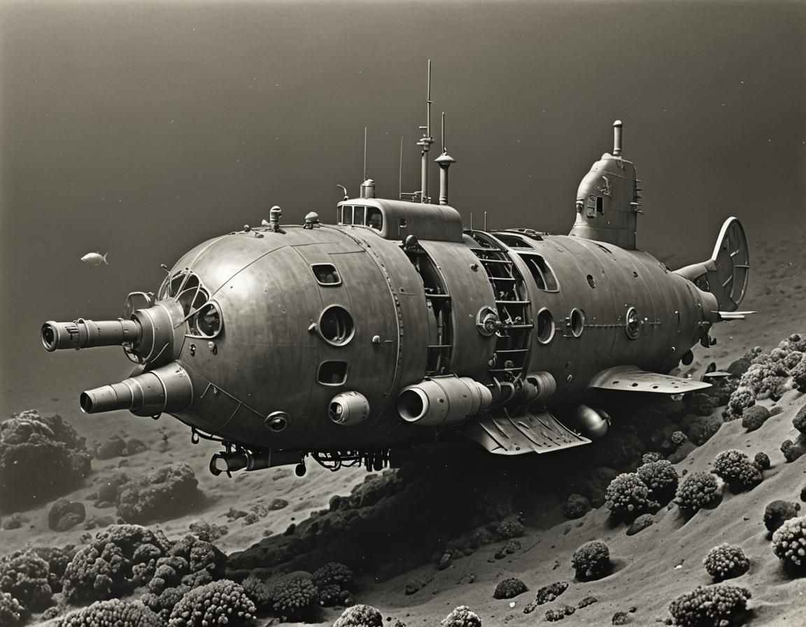 Nautilus Submarine Exploring the Deep Sea