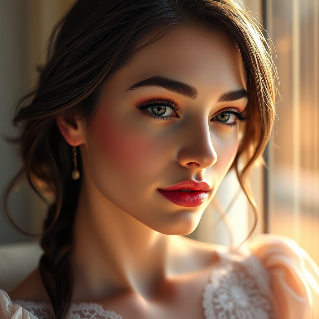 European Beauty in Soft Morning Light