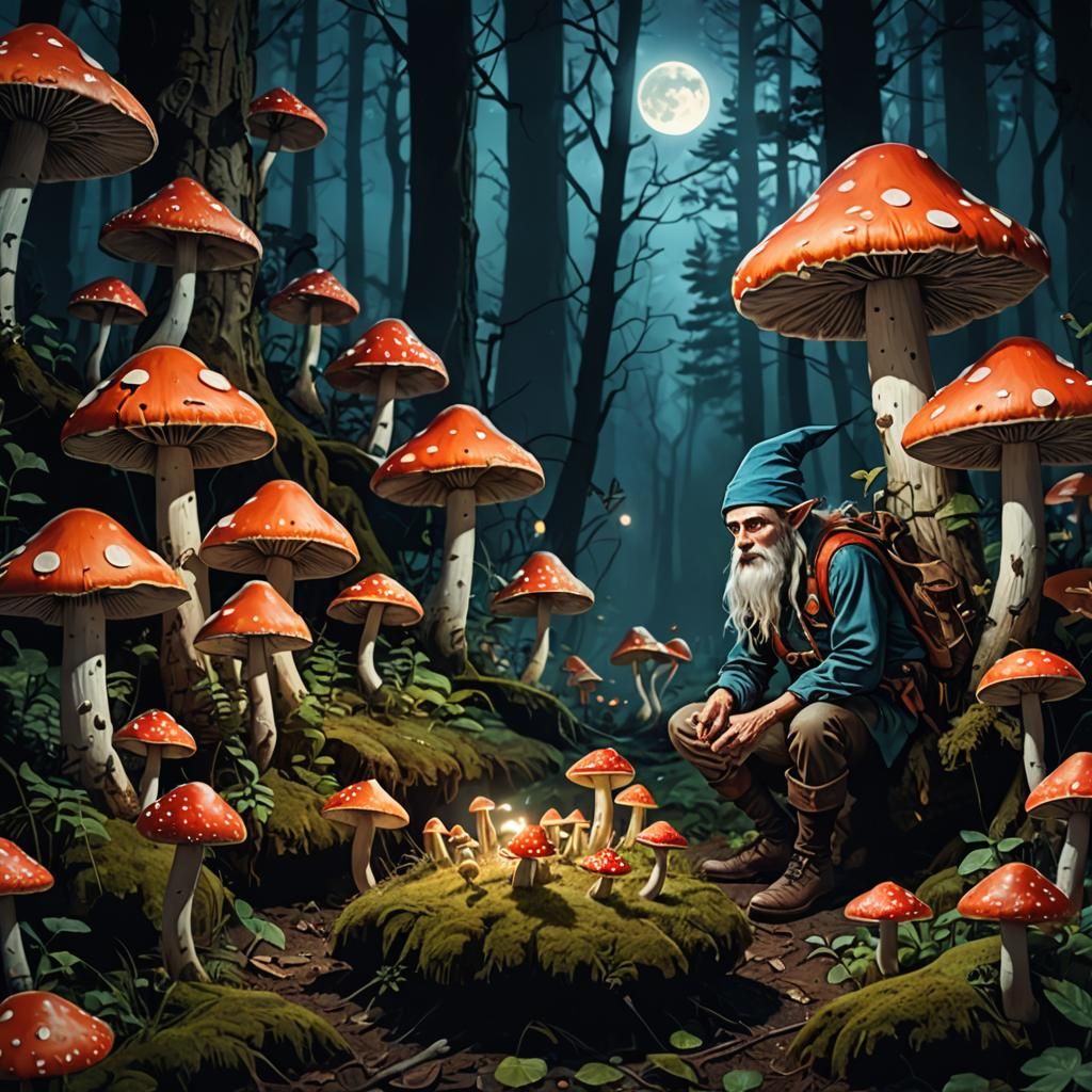 Evil Elves in a Magic Mushroom Forest