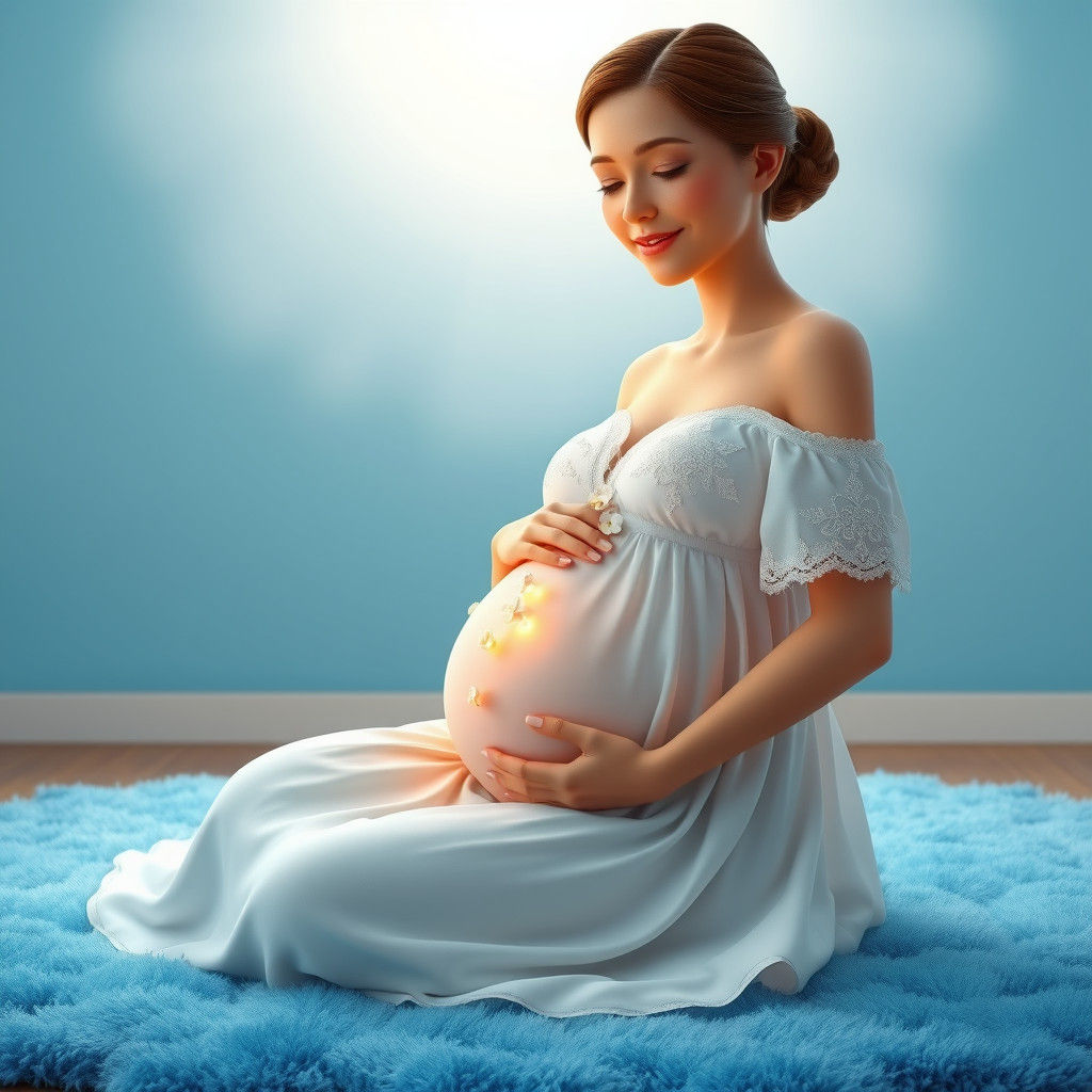 Radiant Mother: Serene Pregnancy in Pixar-Inspired 3D Art