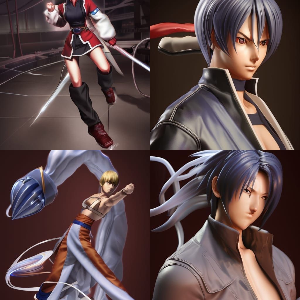 KOF Character : Whip by Japanese illustrator Artist: Shinkiro. pencil sketch 4K AutoCAD Art of Illusion Unreal Engine pa...