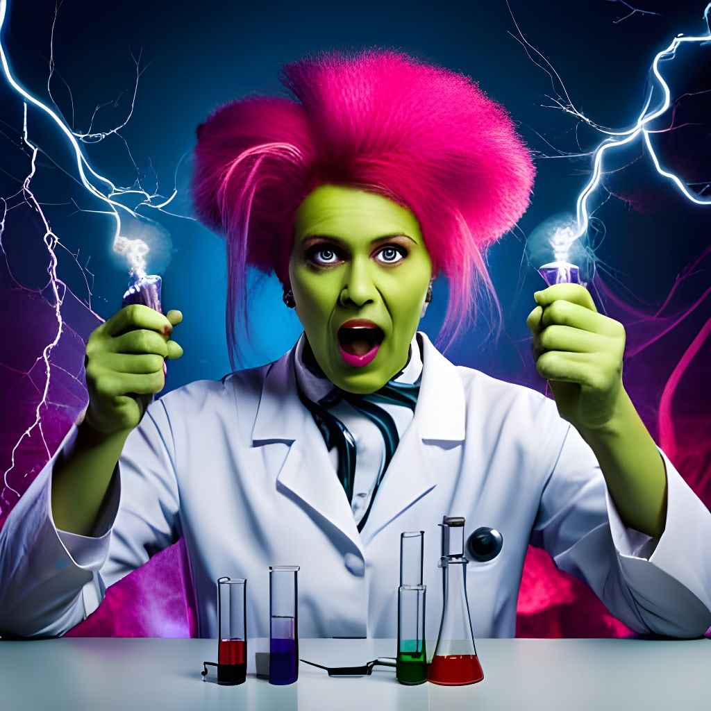 Mad Scientist's Wild Creation in Hyperdetailed 8k