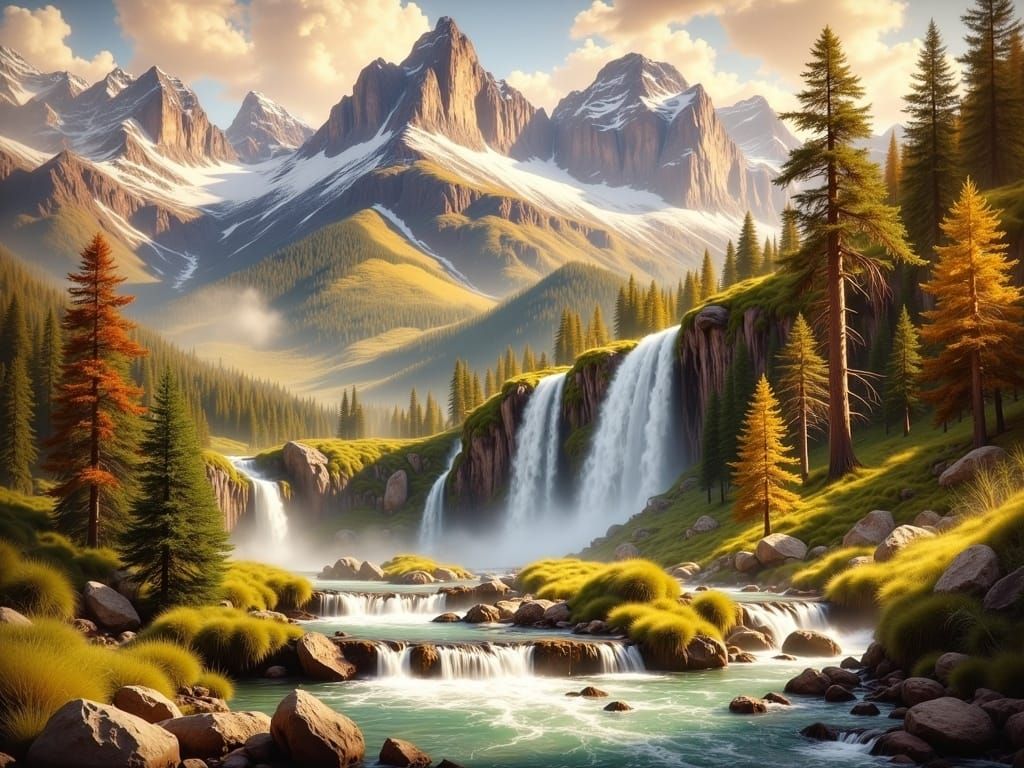 Grand Landscape in Romantic Style