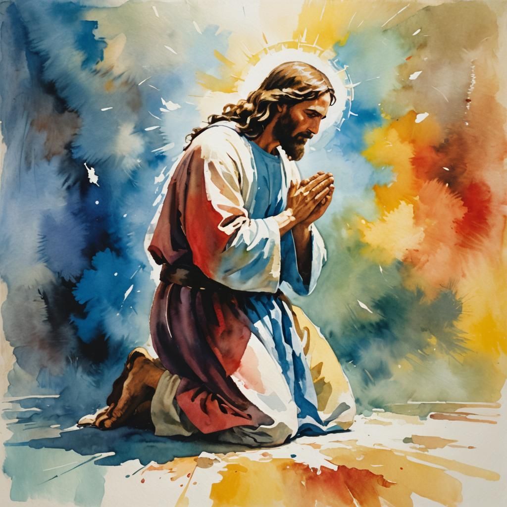 Jesus Christ Receives Worship in Grand Impressionist Masterp...