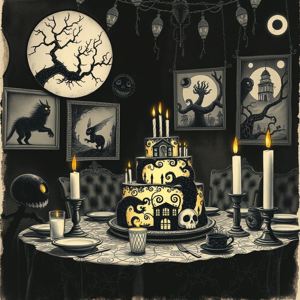 Spooky Escher Birthday Party with Surreal Etchings