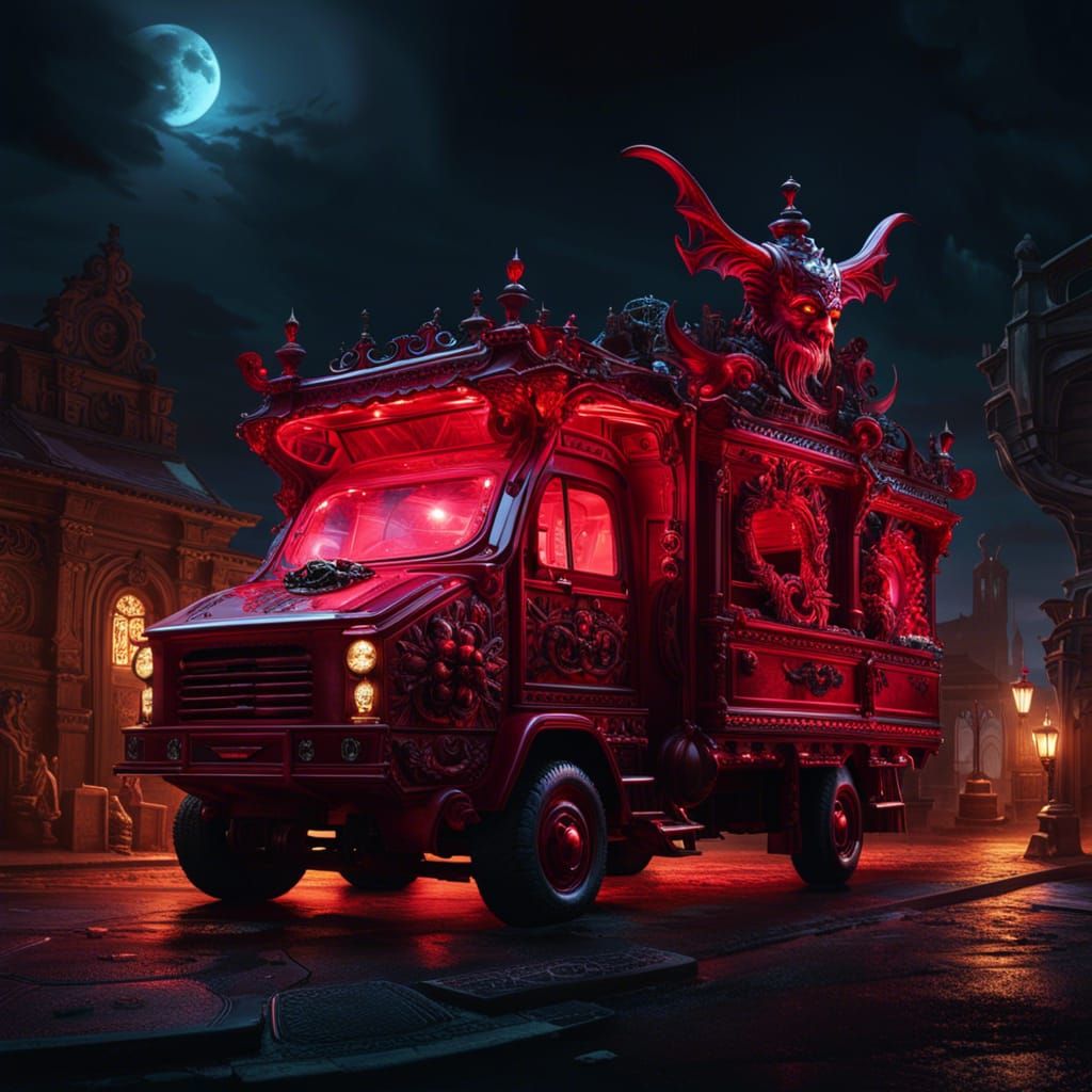 Rococo Demon Shop Truck in Graveyard