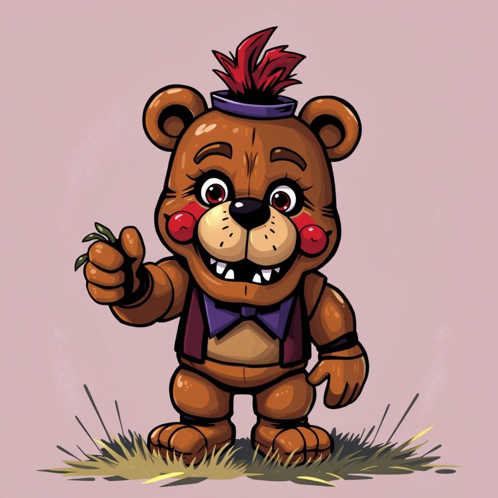 Freddy Fazbear Digital Art Rendering