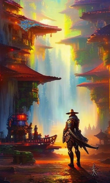 Cosplayer Portrait in Science Fantasy Style