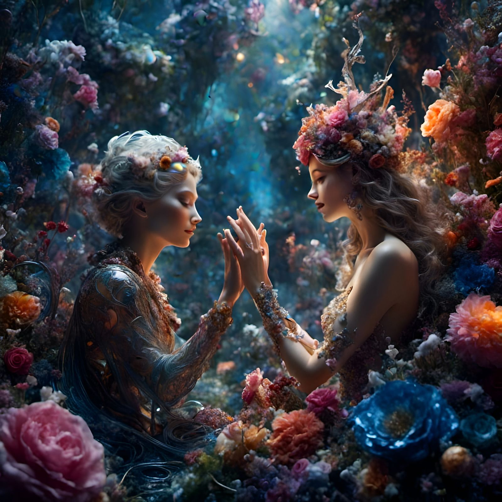 Tantric Lovers Connecting Through Touch