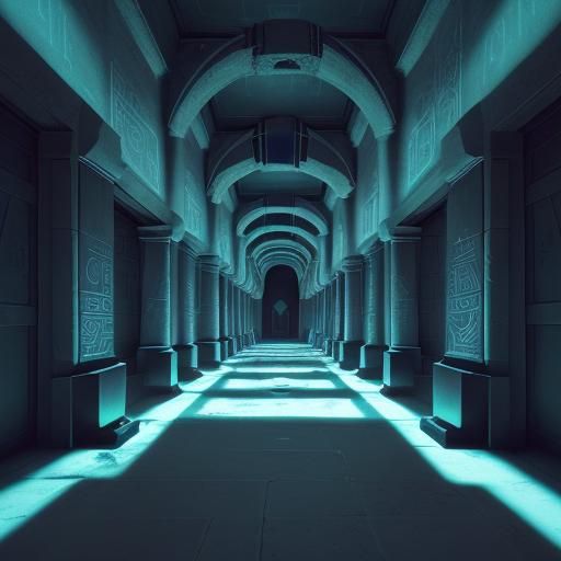 Ominous Obsidian Citadel Labyrinth Interior