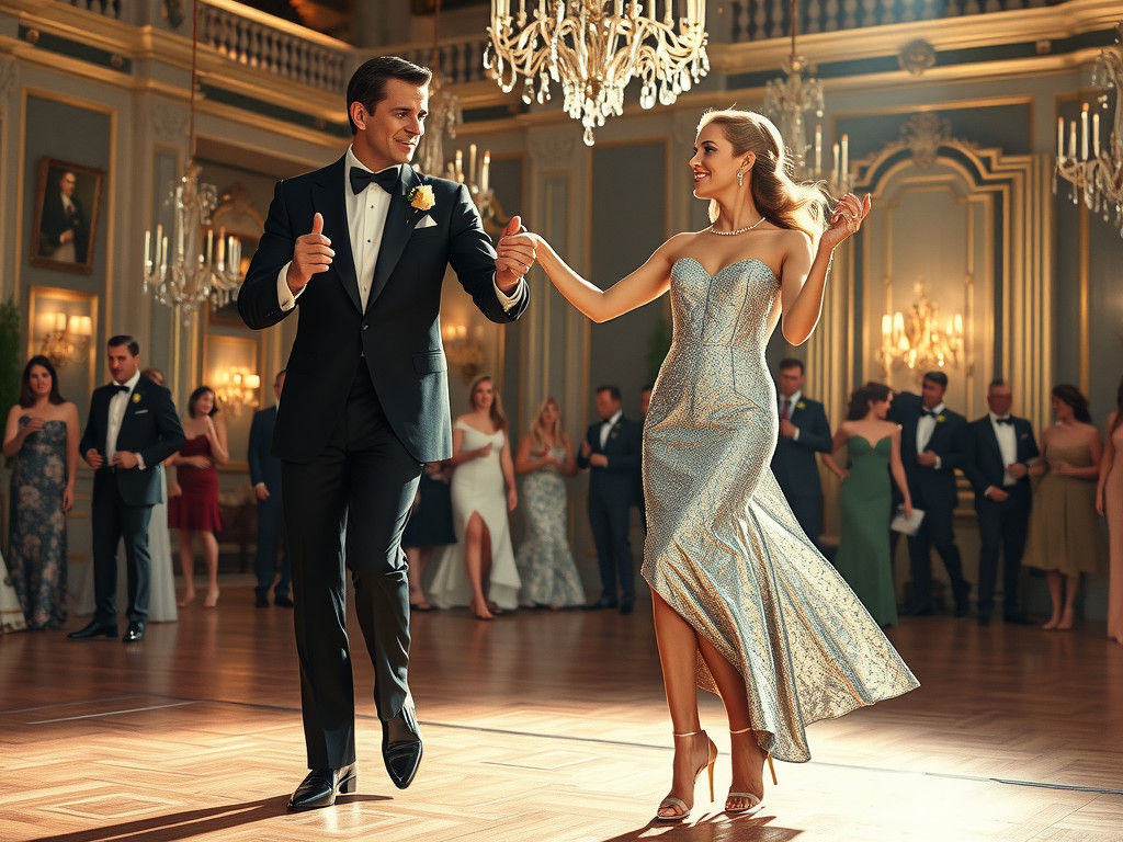 James Bond and Emma Peel Dance in Retrofuturistic Style