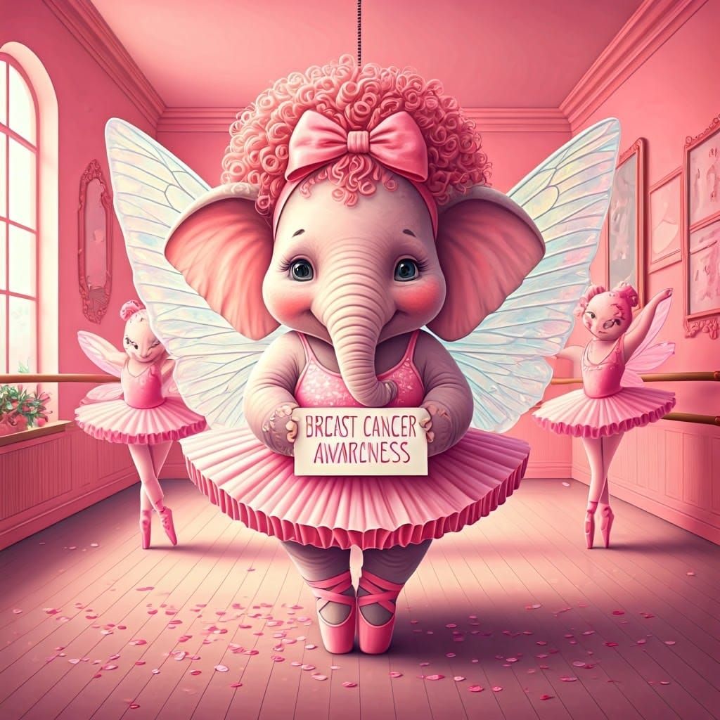 Pink Elephant Fairies Promote Breast Cancer Awareness