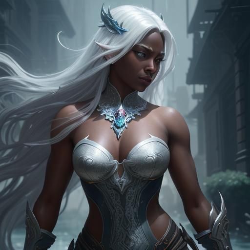 Drow Swords Dancer in Hyperdetailed Concept Art