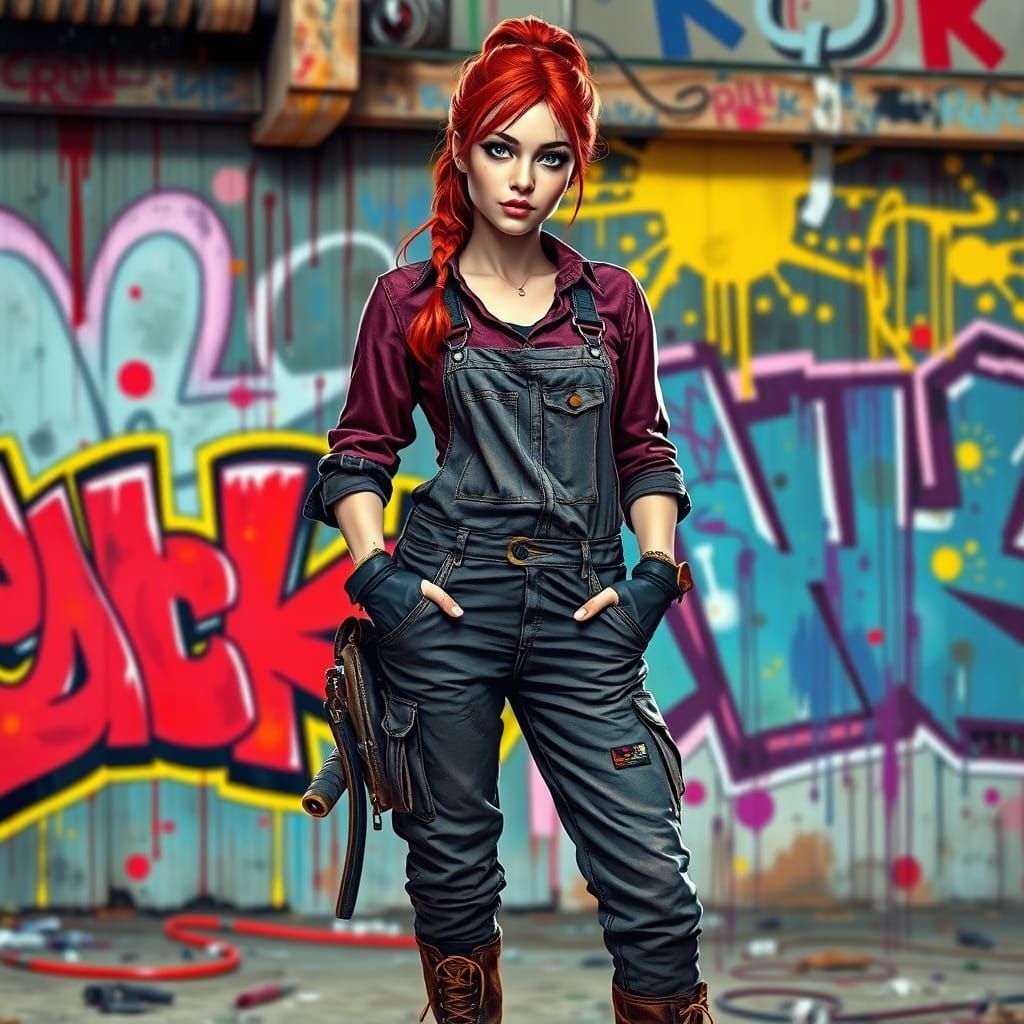 Gadget Hackwrench: Confident Adult Woman in Graffiti Art