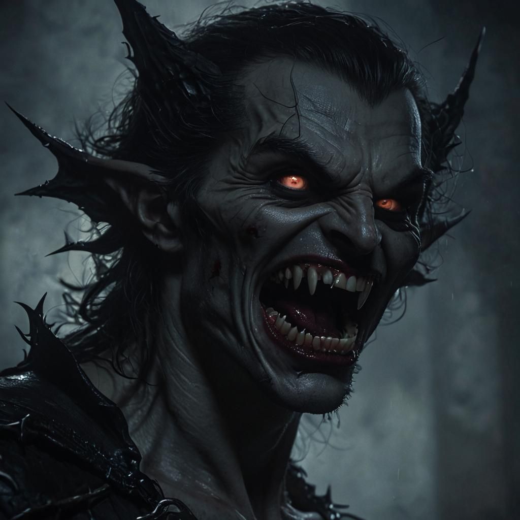 Cinematic Vampire Portrait in Dark Fantasy Style