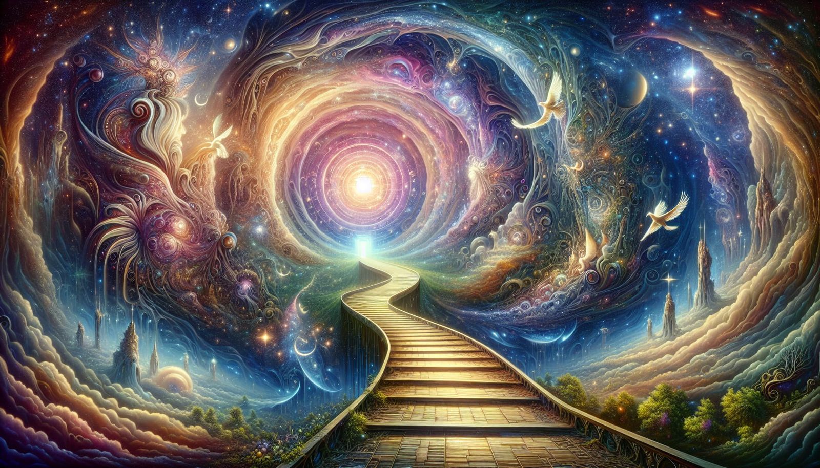 Magical Portal Path in Surreal Renaissance Style