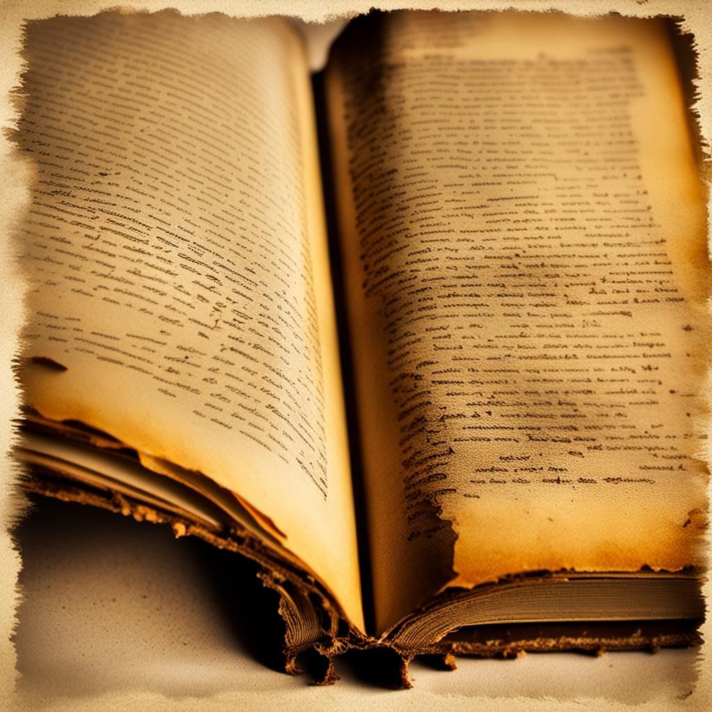 Macro Photograph of an Open Old Book